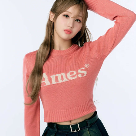 [UNISEX] AMES - BASIC PULLOVER KNIT (PINK)