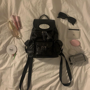 LOTSYOU -NOSTALGIA CHUBBY BACKPACK (BLACK) [JENNIE同款]