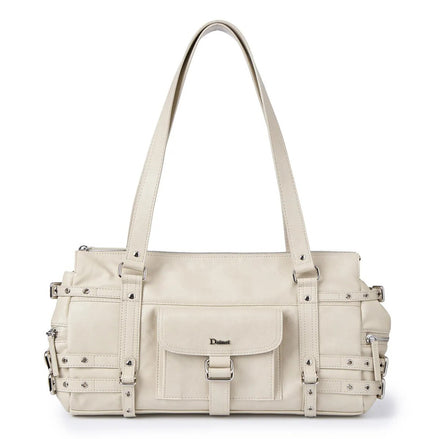 DEINET - BELTED POCKET SHOULDER BAG (BEIGE)