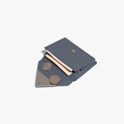 CRINKLE TRIANGLE TRIPLE WALLET (DARK GREY)