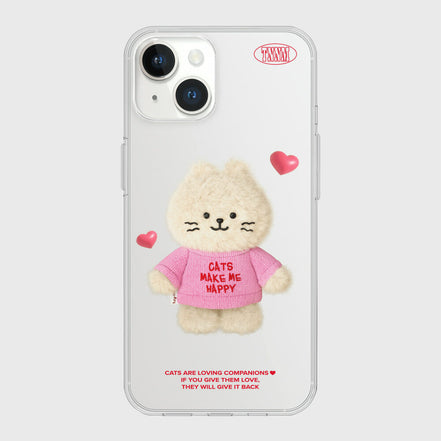 THE NINE MALL - fluffy hey cat 透明軟殼