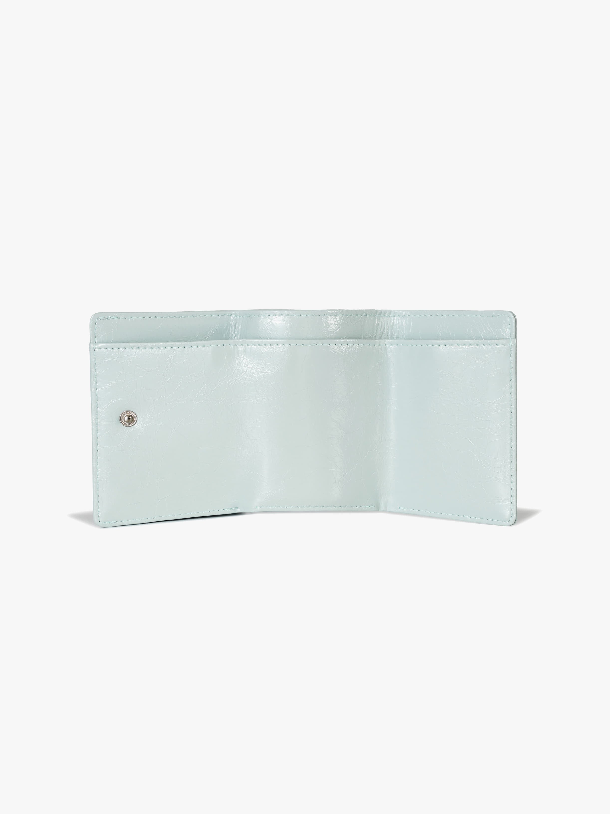 CRINKLE HALFMOON MINI WALLET (PALE MINT)