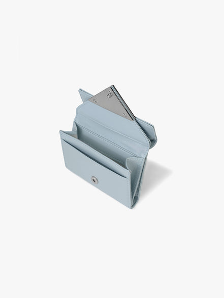 CRINKLE TRIANGLE DOCO WALLET (HAZE BLUE)