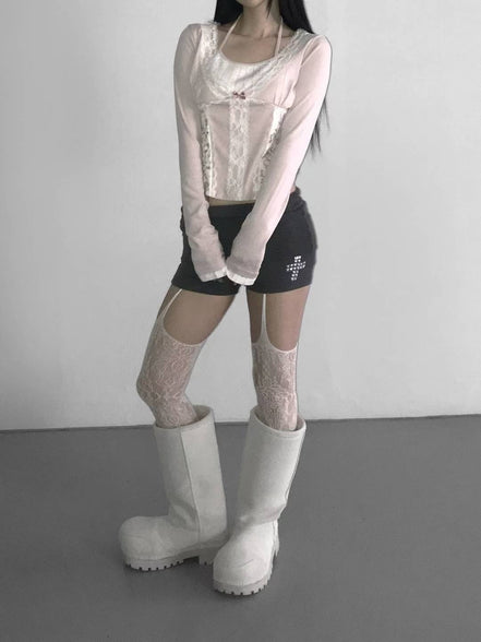 KR ROSE LACE TOP (4 COLORS)