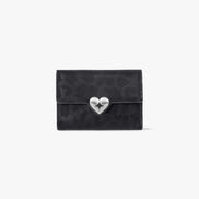 HEARTY FLAP WALLET (LEOPARD BLACK)