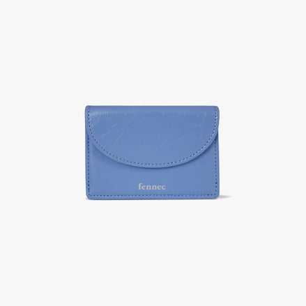 CRINKLE HALFMOON MINI WALLET (STEEL BLUE)