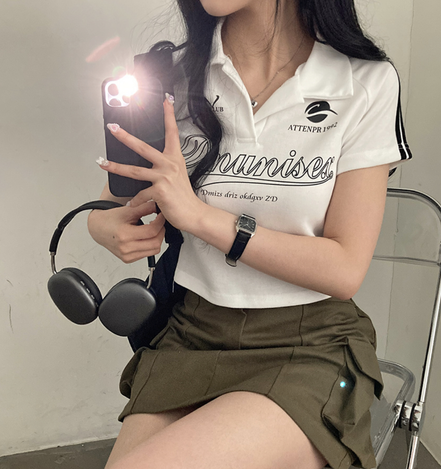KR Y2K 彷球衣 CROP TEE 4 COLORS