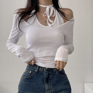 KR 純色CROP TEE ＋ 背心 SET