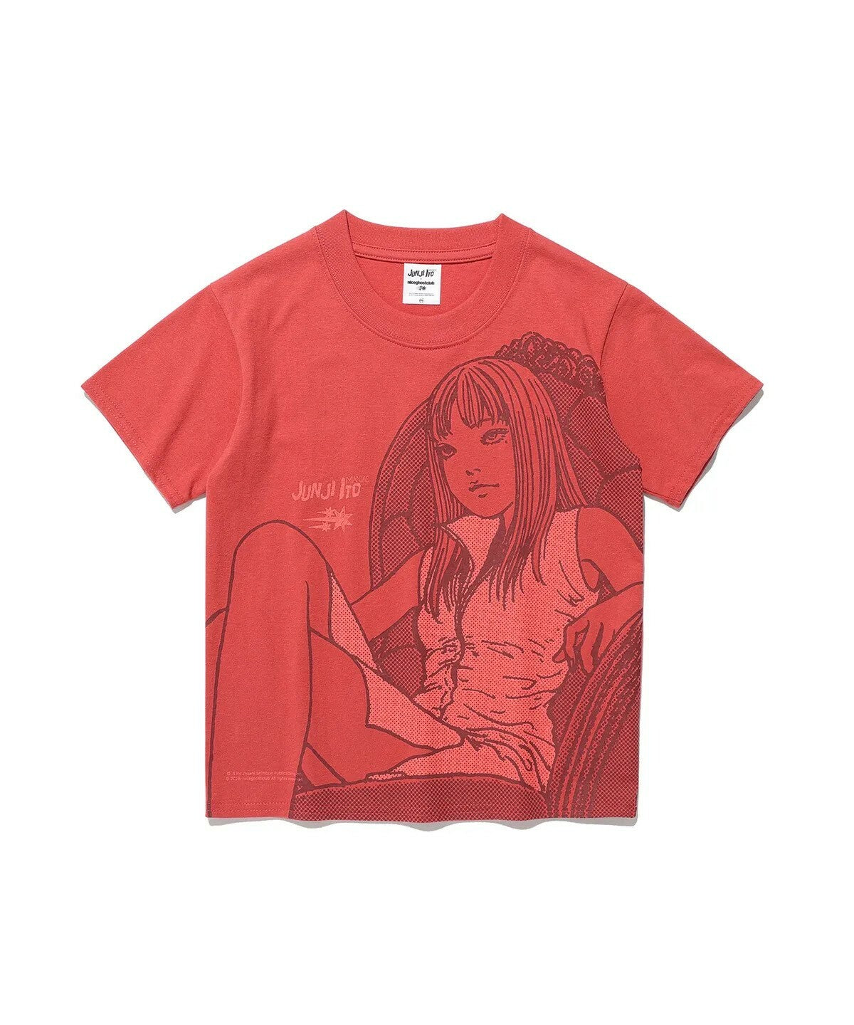 富江 X NICEGHOSTCLUB - JUNJI ITO MANIAC TOMIE MINI TEE (CORAL)