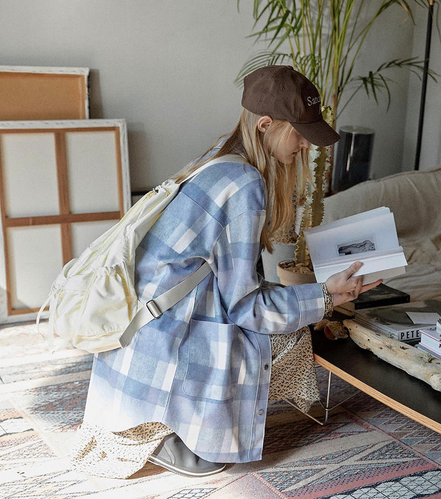 DRAWSTRING BACKPACK (WHITE)