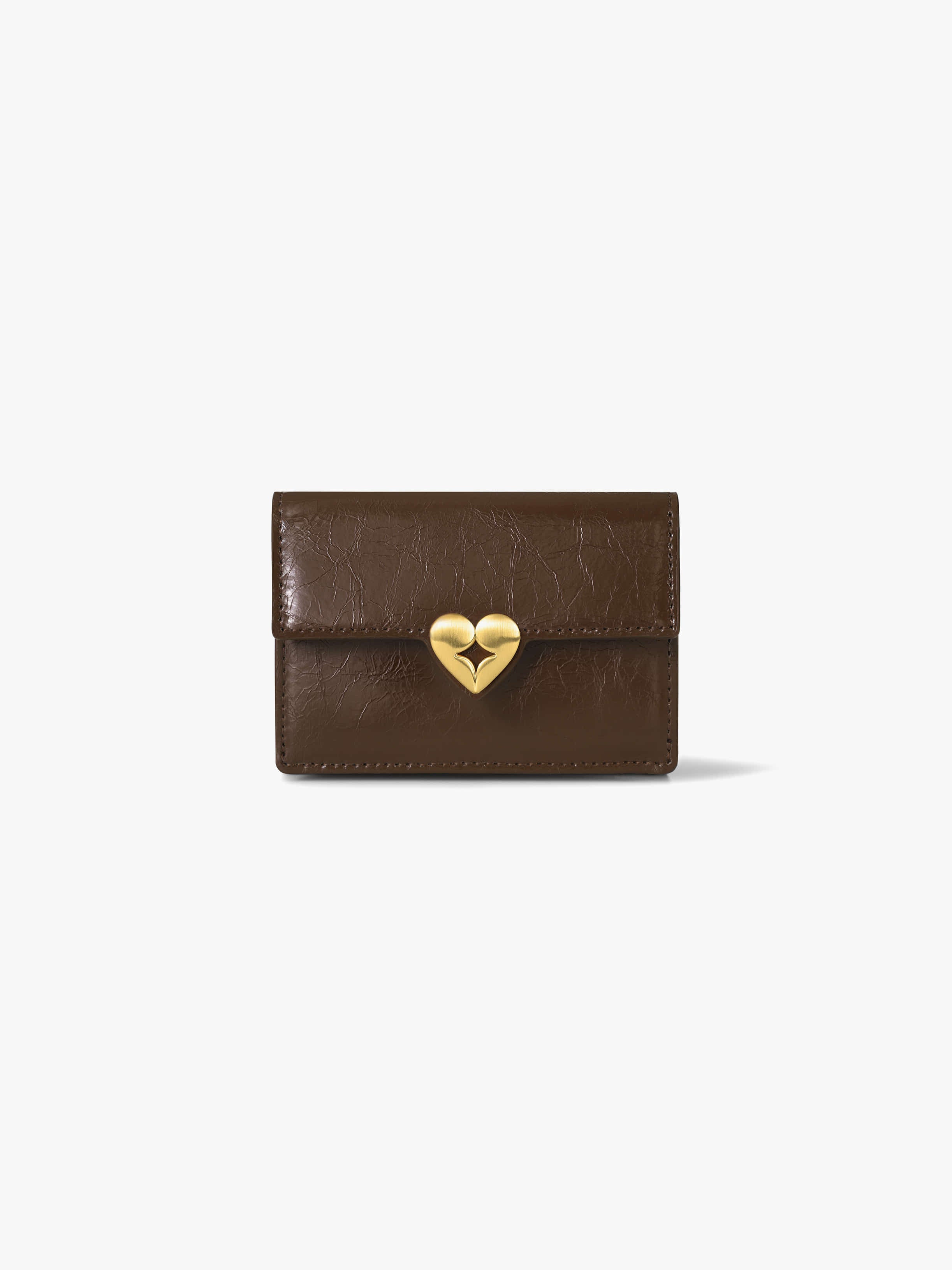 HEARTY TRIPLE WALLET (MOCHA BROWN)