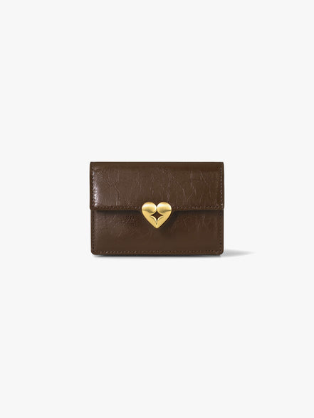 HEARTY TRIPLE WALLET (MOCHA BROWN)
