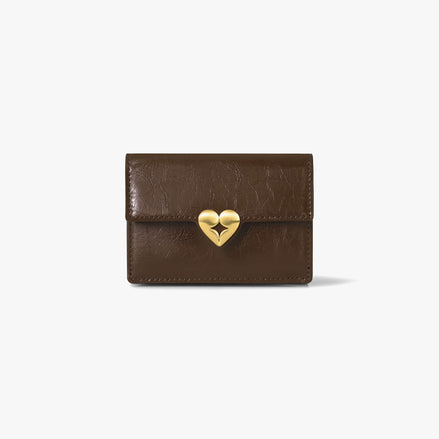 HEARTY TRIPLE WALLET (MOCHA BROWN)