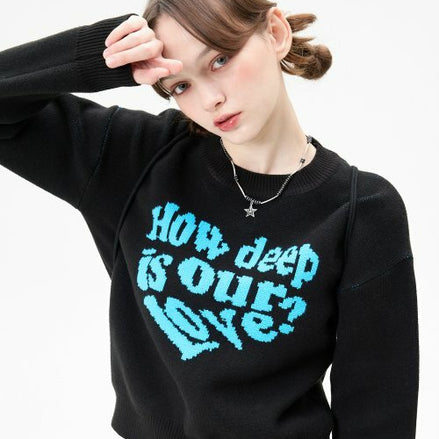 LUV IS TRUE - MV LOVE KNIT(BLUE)