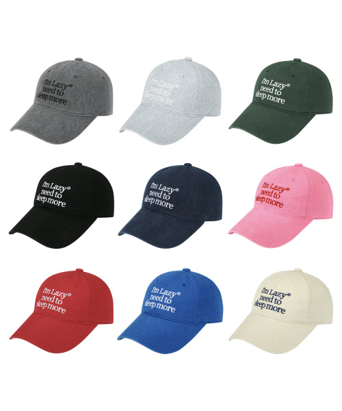 [KARINA/WINTER同款] LAZYZ - Sleep More Washing Ball Cap (9 COLORS)