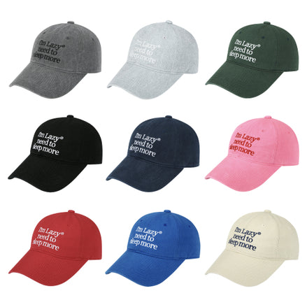 [KARINA/WINTER同款] LAZYZ - Sleep More Washing Ball Cap (9 COLORS)
