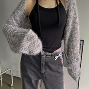 KR MIXED CROP CARDIGAN (5 COLORS)
