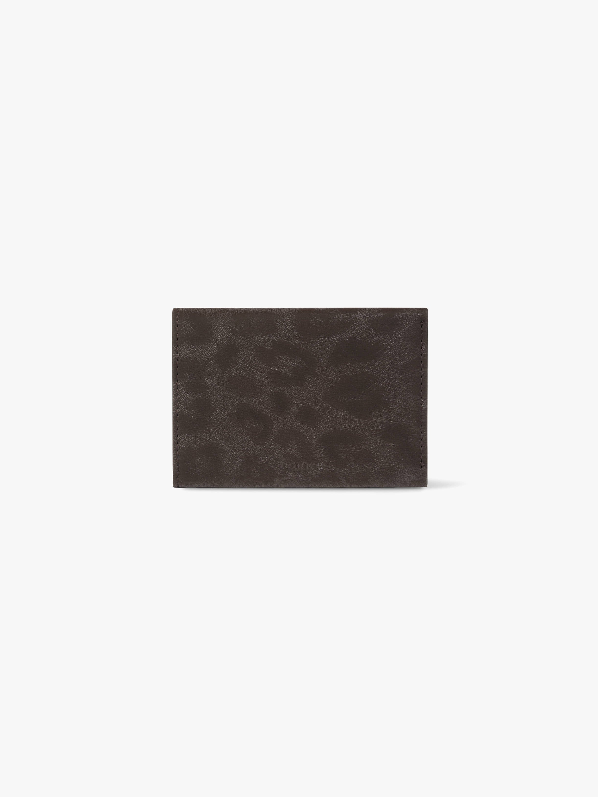 TRIANGLE TRIPLE WALLET (LEOPARD BROWN)