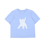 AEAE - FLASHED CATS EYE CROP T-SHIRTS [SKYBLUE]