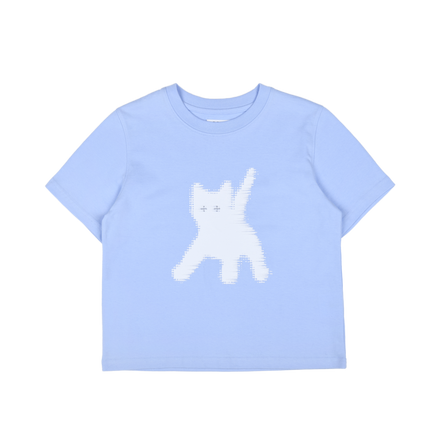 AEAE - FLASHED CATS EYE CROP T-SHIRTS [SKYBLUE]