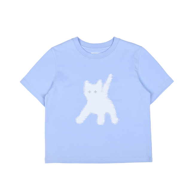 AEAE - FLASHED CATS EYE CROP T-SHIRTS [SKYBLUE]