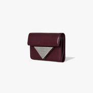CRINKLE TRIANGLE DOCO WALLET (DEEP CHERRY)