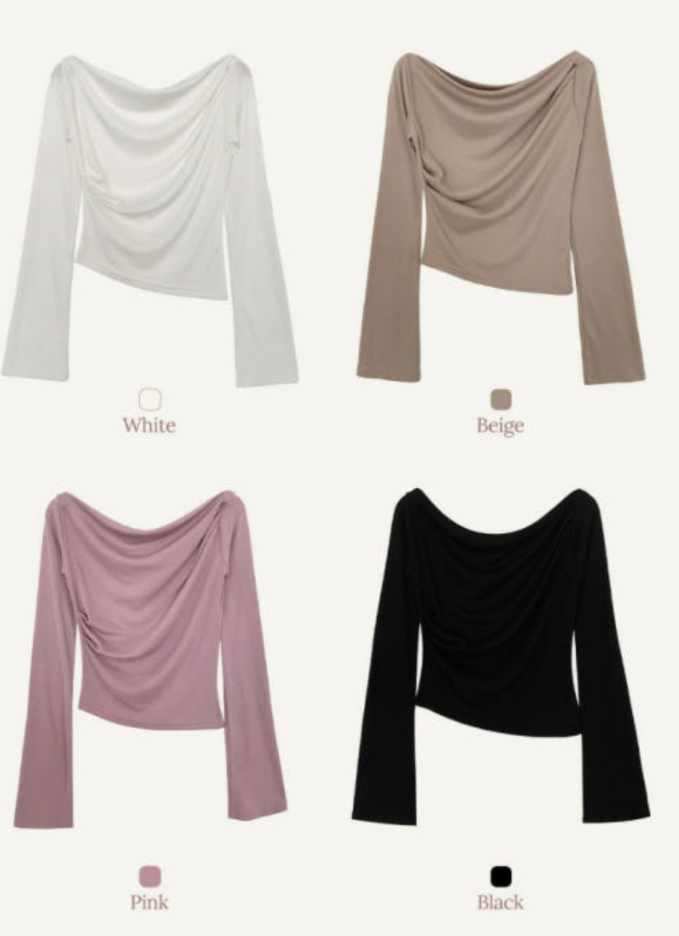 KR ELLY OFF SHOULDER TOP (4 COLORS)