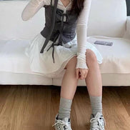 KR TIE TOP SET WITH MUFFLER (3 COLORS)