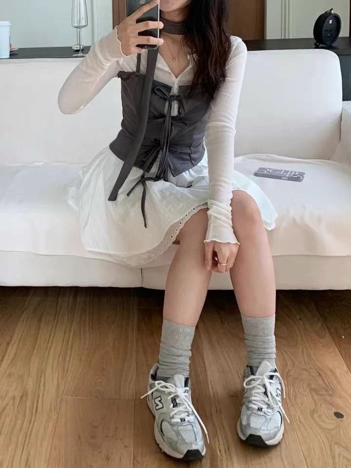 KR TIE TOP SET WITH MUFFLER (3 COLORS)