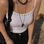 KR PUNK TOP WITH NECKLACE (3 COLORS)