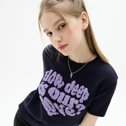LUVISTRUE - DN BOUCLE LOVE KNIT(NAVY)