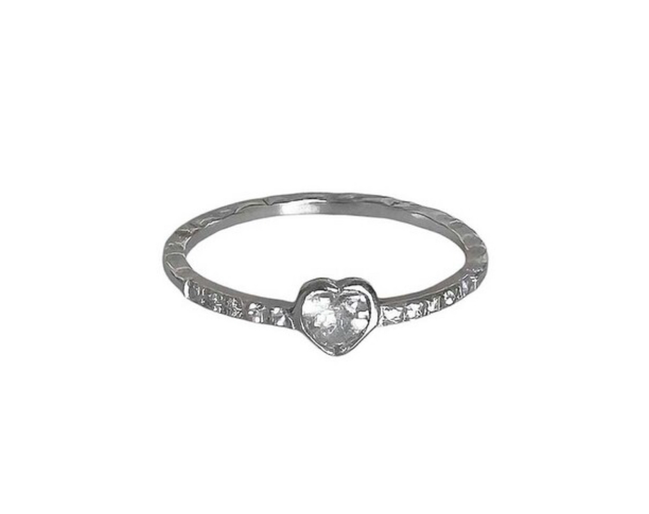 OFUSE - 24 winter - cubic mini heart ring