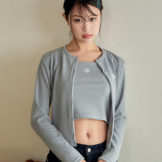 muahmuah - slimfit knit vest cardigan SET (7 COLORS)