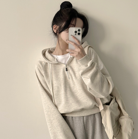 KR CROP HOOD SWAETSHIRT (5 COLORS)
