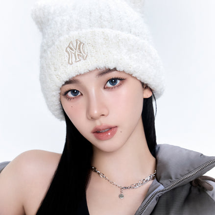 (KARINA同款) MLB CAT BEANIE (CREAM)