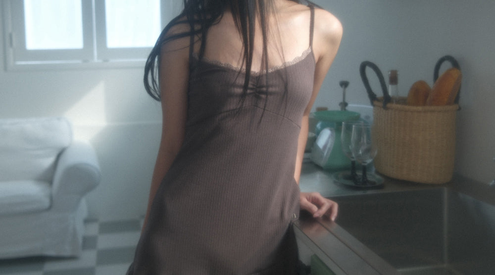ason - BEA MINI DRESS (BROWN)