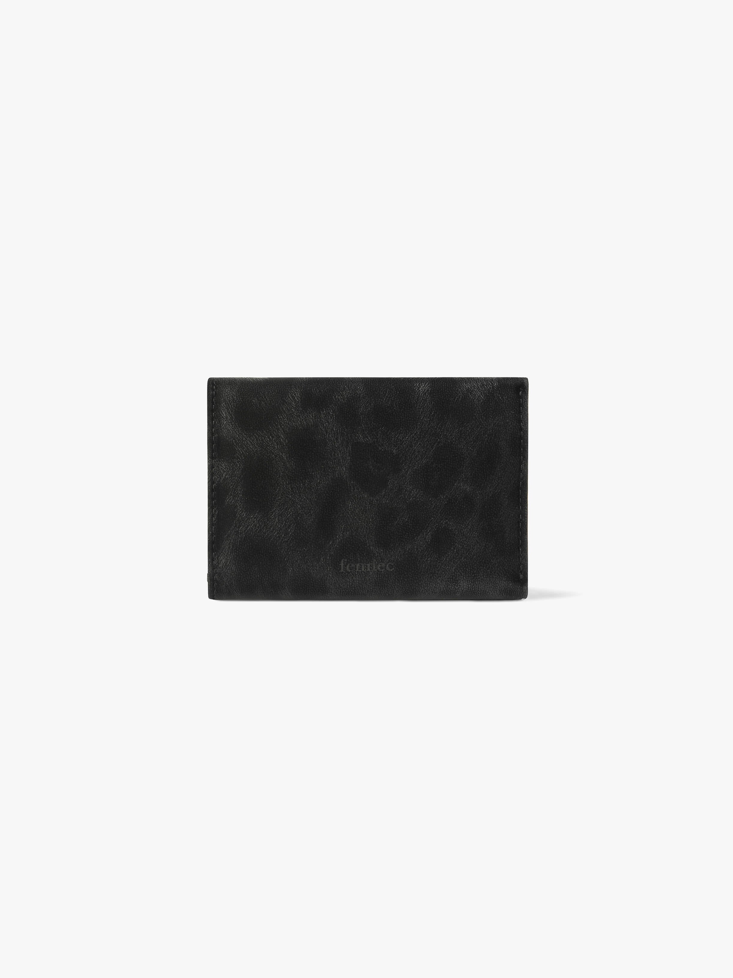 TRIANGLE TRIPLE WALLET (LEOPARD BLACK)