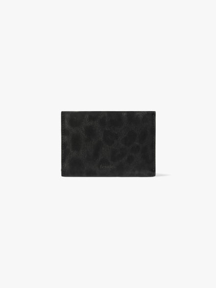 TRIANGLE TRIPLE WALLET (LEOPARD BLACK)