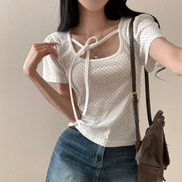 KR DOT RIBBON TEE (3 COLORS)