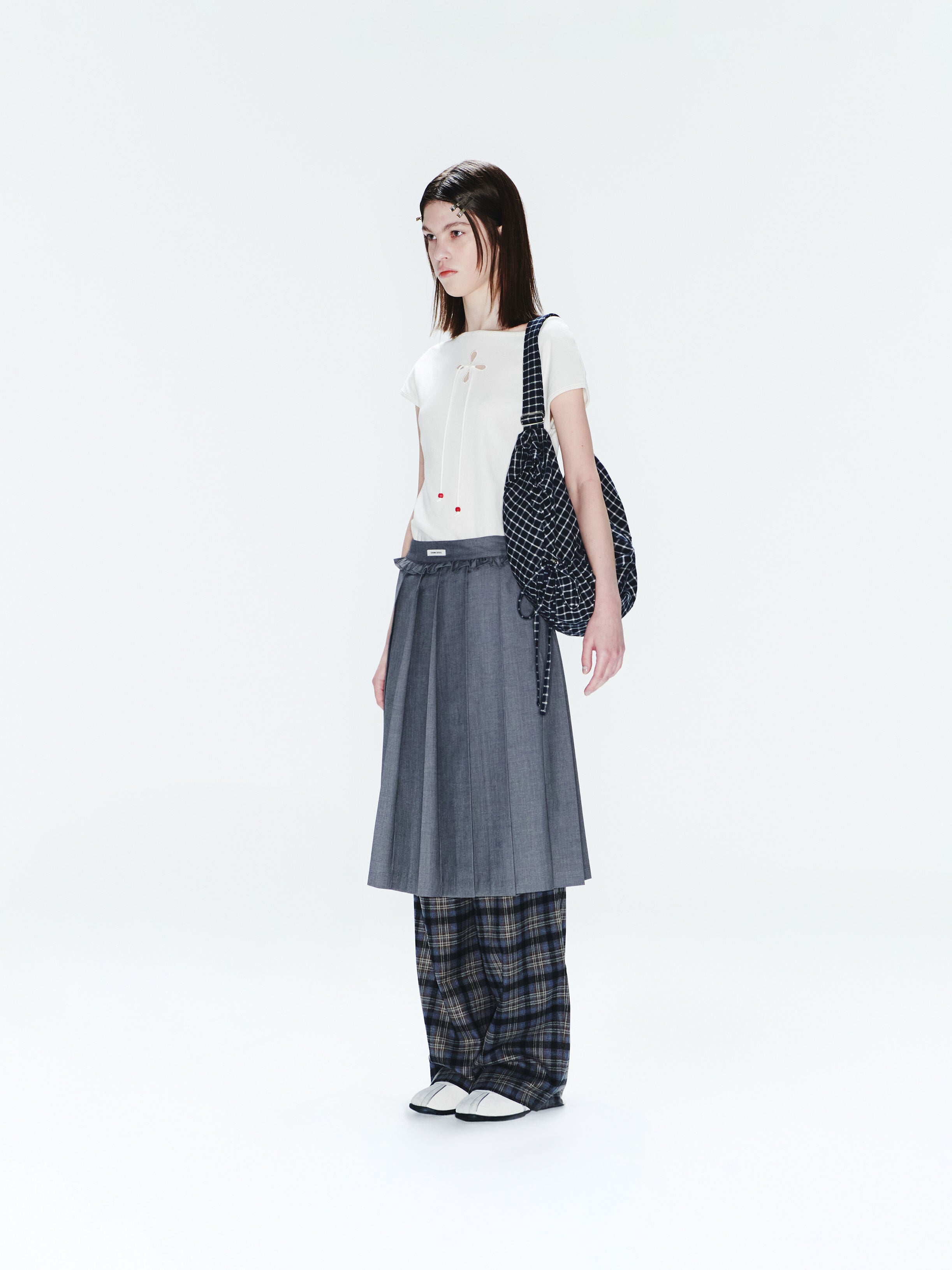 (sakura同款) LASSIE BAG (CHECK NAVY)