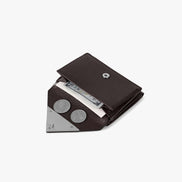 CRINKLE TRIANGLE TRIPLE WALLET (ESPRESSO)