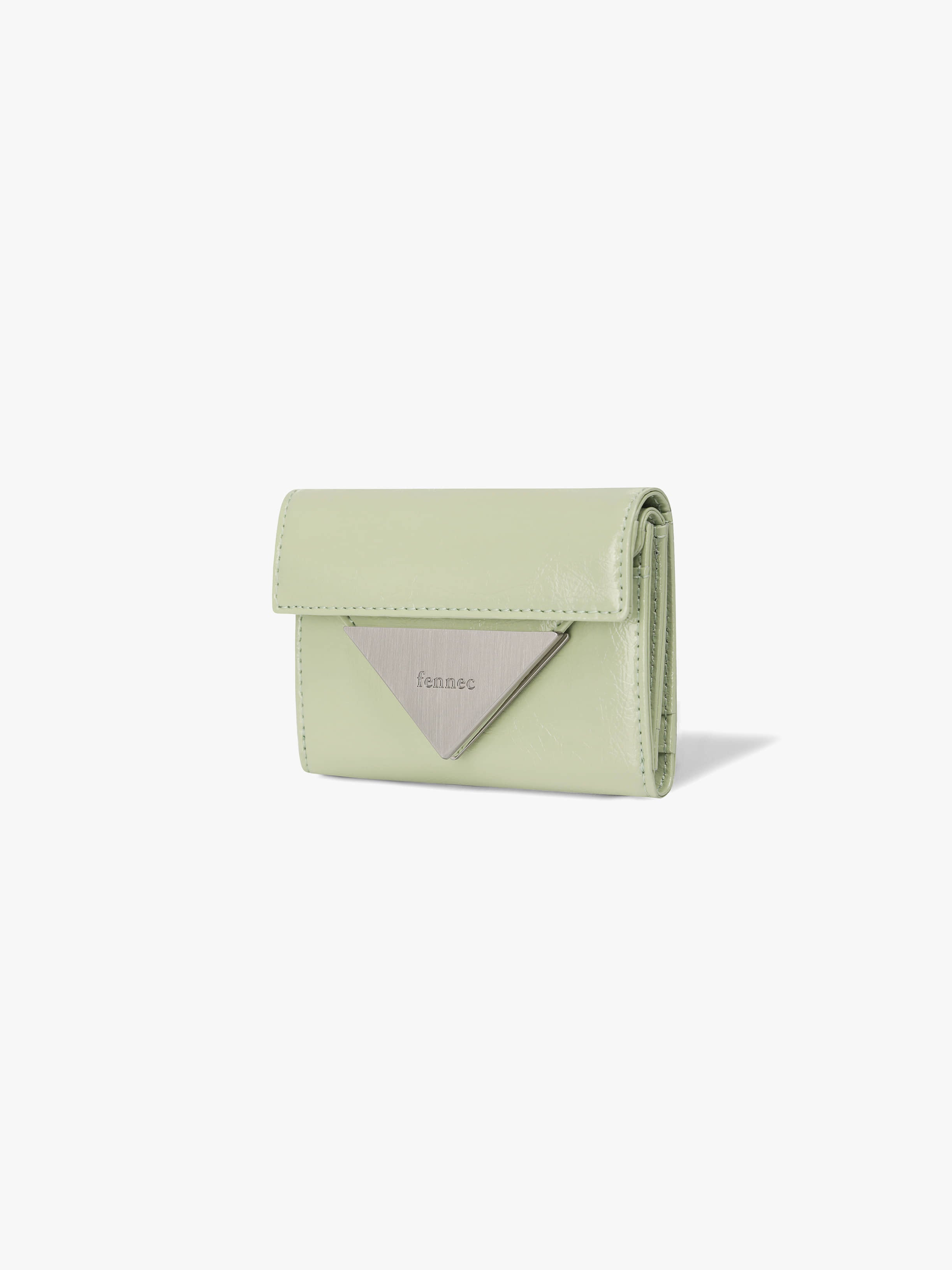 CRINKLE TRIANGLE DOCO WALLET (PISTACHIO)
