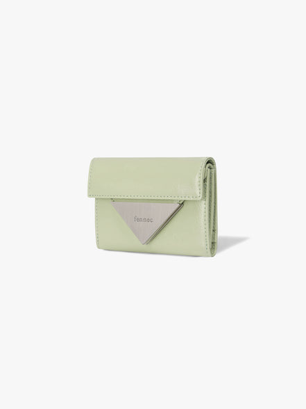 CRINKLE TRIANGLE DOCO WALLET (PISTACHIO)