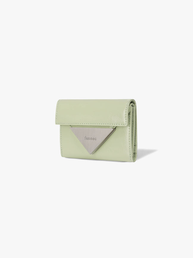 CRINKLE TRIANGLE DOCO WALLET (PISTACHIO)