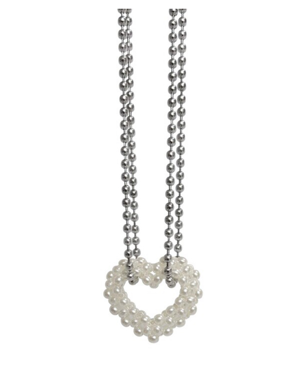 OFUSE - pearl heart necklace
