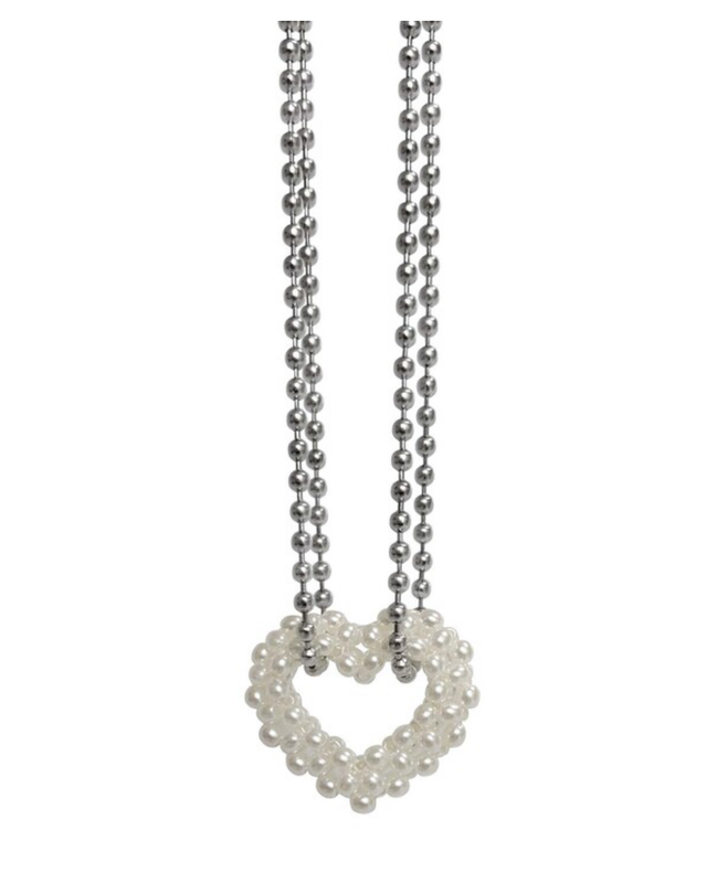 OFUSE - pearl heart necklace