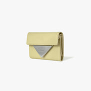 CRINKLE TRIANGLE DOCO WALLET (SOFT OLIVE)