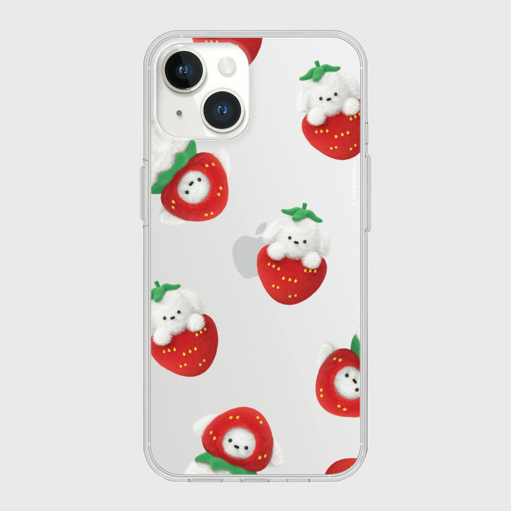THE NINE MALL - pattern strawberry ppokku 透明軟殼