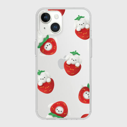 THE NINE MALL - pattern strawberry ppokku 透明軟殼