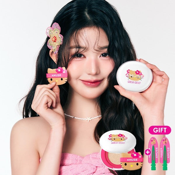 amuse x hello kitty - ceramic skin perfector cushion
